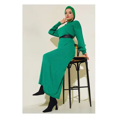 Bigdart Hijab Knitwear Dress - Green