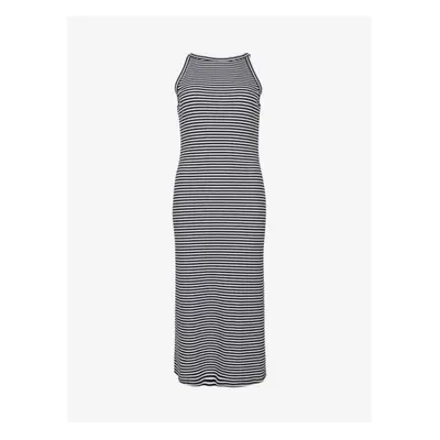 ONeill Women's White & Black Striped O'Neill Rib Midi Dress - Women's