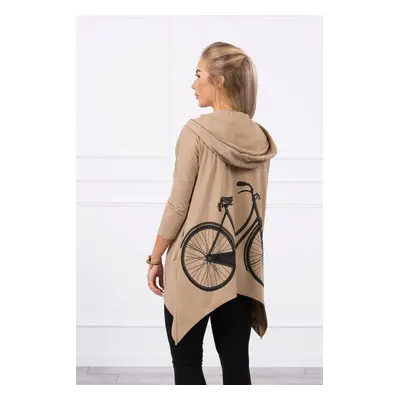 Sweatshirt with a camel cycling print