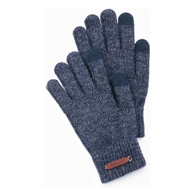 Ombre Men's elegant wool blend gloves - graphite melange