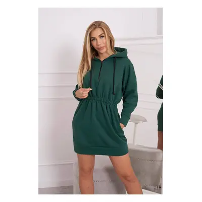 Insulated dress with hood dark green