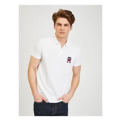 White Mens Polo T-Shirt Tommy Hilfiger - Men