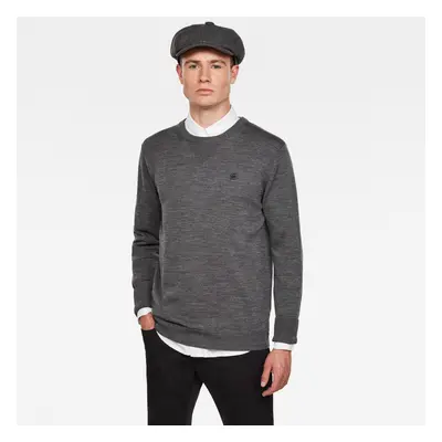 G-STAR Sweater - Premium Basic Knit r l\s grey