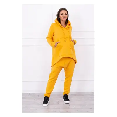 Set with Baggy mustard trousers