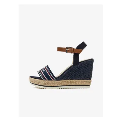 Dark blue Tom Tailor Women's Wedge Sandals - Women