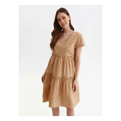 Beige women's dress TOP SECRET - Women