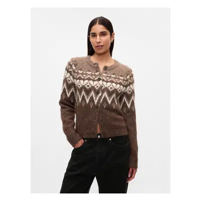 GAP Crop cardigan Fair Isle - Women's