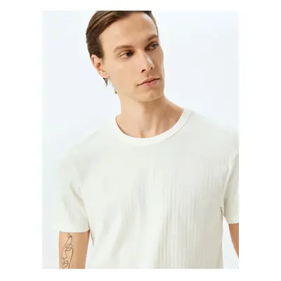 Koton Short Sleeve Slim Fit Cotton Crew Neck T-Shirt