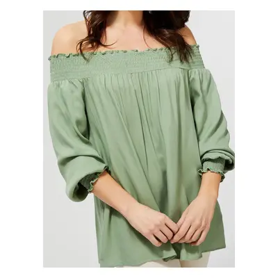 Moodo Light Green Off-the-Shoulder Top - Women's