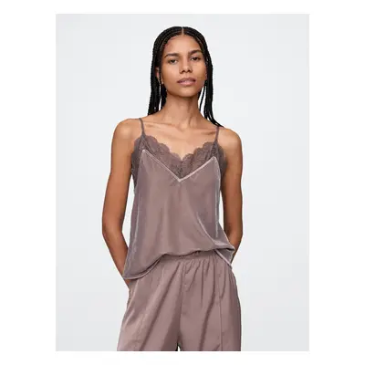 GAP Velvet tank top with lace - Women's