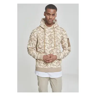 Sweat Camo Bomber Hoody Beige Camouflage