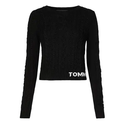 Tommy Jeans Sweater - TJW CABLE SWEATER black