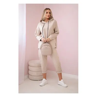 Set Punto Milano winter hoodie + pants beige