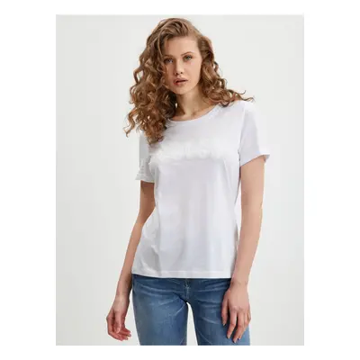 White Women's T-Shirt Guess Agata - Women