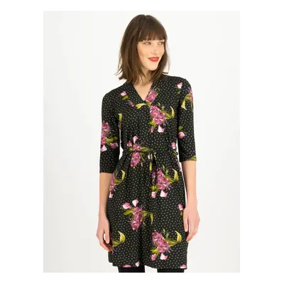 Green-black patterned dress with three-quarter sleeves Blutsgeschwister Me and my - Women