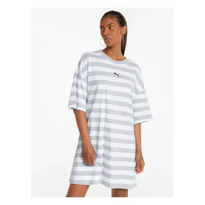 Gray-White Ladies Striped Dress Puma - Women