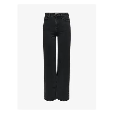 JDY Kaja Black Wide Jeans - Women