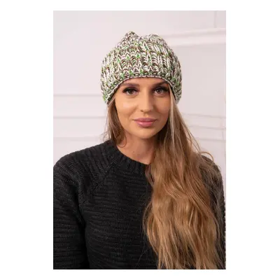 Kesi Cap with turn up Klara K311 green + brown