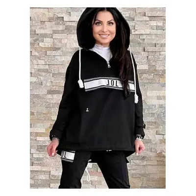 Black hoodie oversize print By o la la la