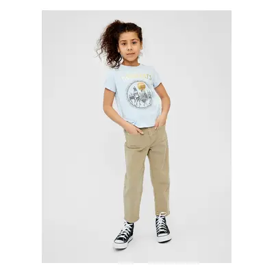 Beige corduroy girl's trousers name it Bella - unisex