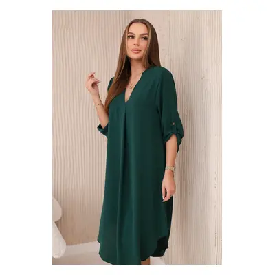 Kesi Włoski V-neck dress dark green