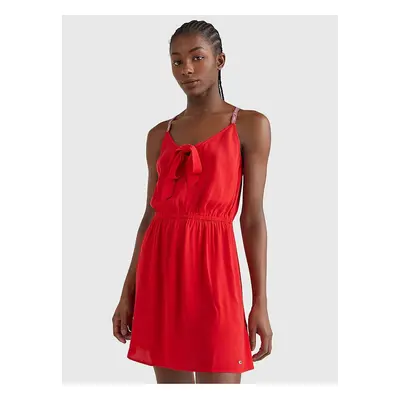 Red Ladies Dress on Straps Tommy Jeans - Women