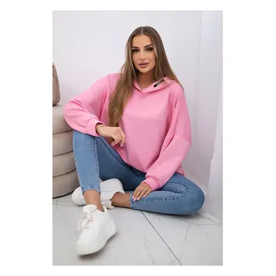 Kesi Włoski Viscose hoodie light pink