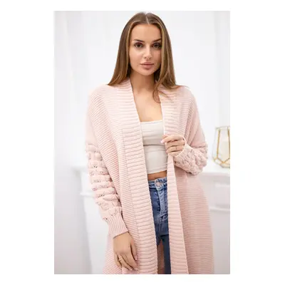 Kesi Sweater with bubbles on the sleeve powdered pink