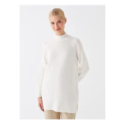 LC Waikiki Lw - Half Turtleneck Plain Long Sleeve Women's Knitwear Tunic