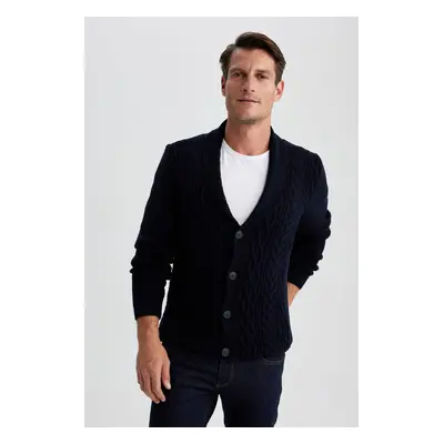 DEFACTO Standard Fit Shawl Collar Knitwear Cardigan