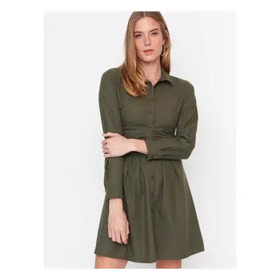 Khaki Women's Shirt Dress Trendyol - Women's