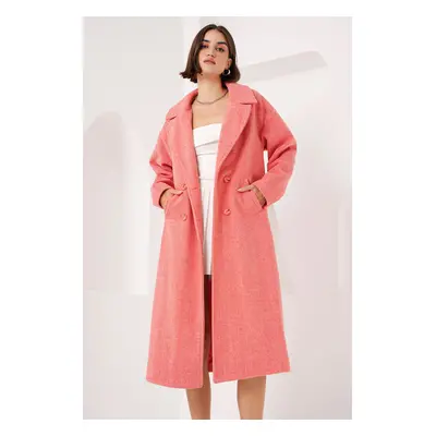 Bigdart Oversize Wide Cut Wool Long Cashmere Coat - Orange