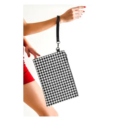 Capone Outfitters Paris Houndstooth Patterned Women's Clutch Bag