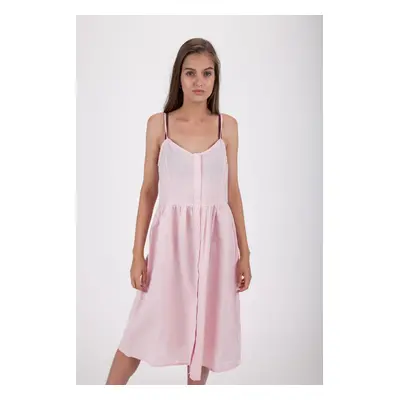 Tommy Jeans Dress - TOMMY HILFIGER TJW SUMMER BUTTON THRU DRESS pink