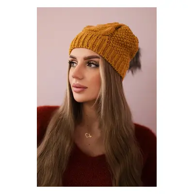 Kesi Cap with fleece Sandra K210 mustard