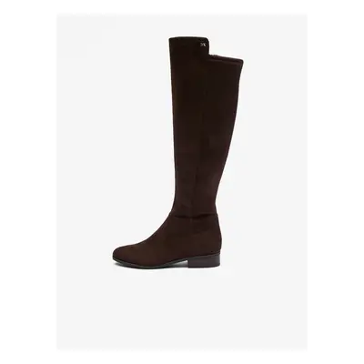 Dark brown women's boots in suede finish Michael Kors Bromley - Women's