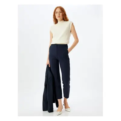 Koton Cigarette Fabric Trousers with Pocket Short Leg