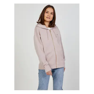 Old Pink Women's Zippered Sweatshirt Tommy Hilfiger - Ladies