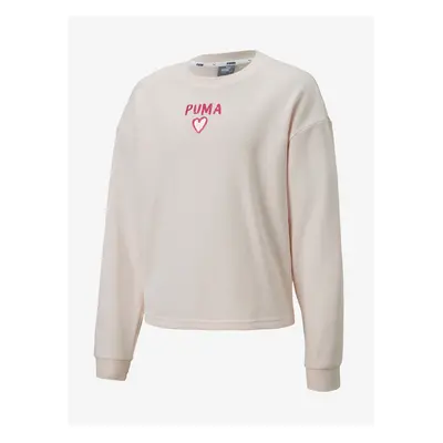 Beige girly sweatshirt Puma Alpha - unisex