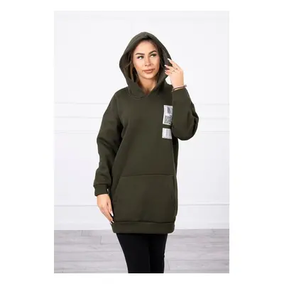 Hoodie with khaki patches