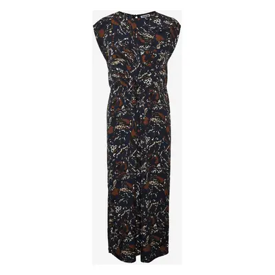 Navy blue patterned maxi dress with a cut-out on the back Noisy May Mo - Women