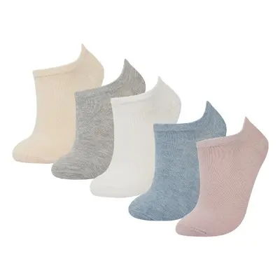 DEFACTO Girls 5-Pack Cotton Ankle Socks