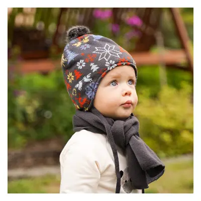 AGBO Boy's winter set: hat and scarf light blue Remek