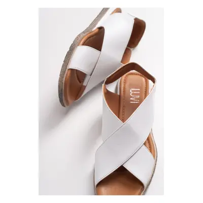 LuviShoes Women's White Sandals