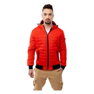 Men's Quilted Jacket GLANO - Red