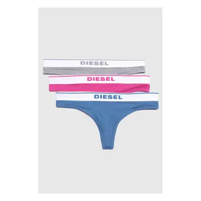 Diesel Panties - UFSTSTARSTHREEPACK String 3pac Blue-Pink-Grey