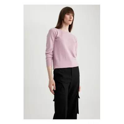 DEFACTO Regular Fit Crew Neck Basic Plain Knitwear Sweater