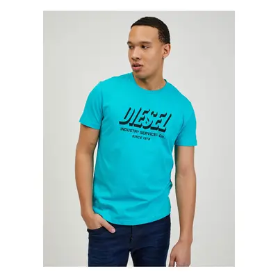 Men's Turquoise T-Shirt Diesel Diegos - Men's