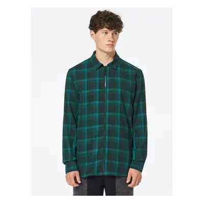 Green Men's Lightweight Plaid Shirt Jacket Oakley - Men