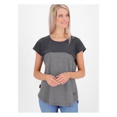 Grey women's striped T-shirt Alife and Kickin - Women's